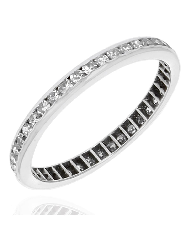 Platinum Diamond Thin Eternity Band