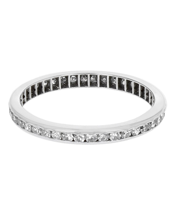 Platinum Diamond Thin Eternity Band