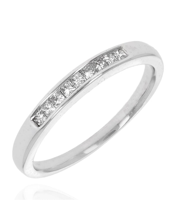 Diamond Wedding Band in White Gold