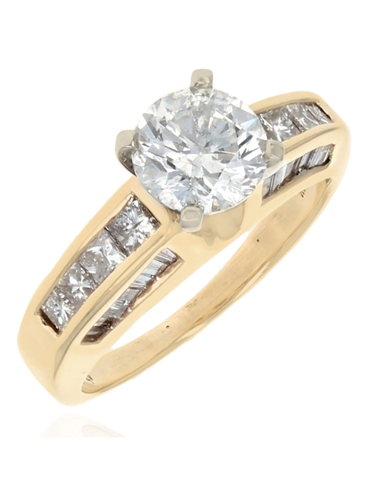 RBC, Princess and Baguette Diamond Engagement Ring