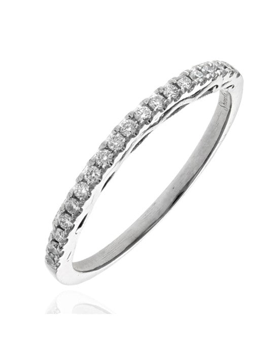 Diamond Etched Guard Ring in Platinum