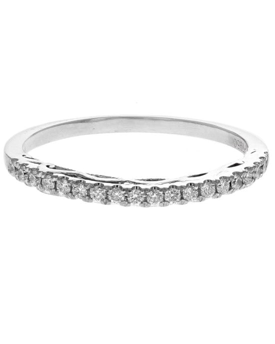 Diamond Etched Guard Ring in Platinum