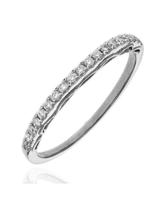 Diamond Etched Guard Ring in Platinum