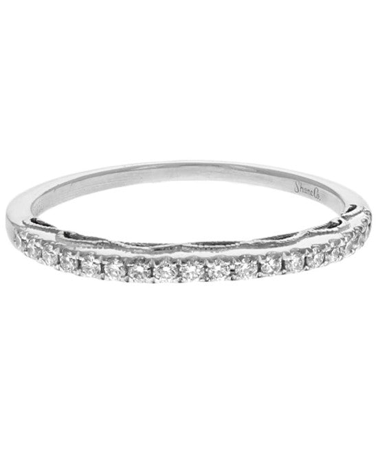 Diamond Etched Guard Ring in Platinum