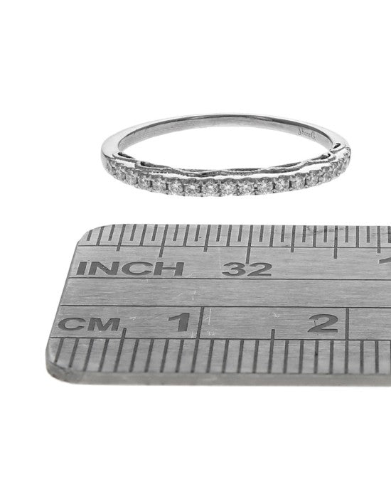 Diamond Etched Guard Ring in Platinum