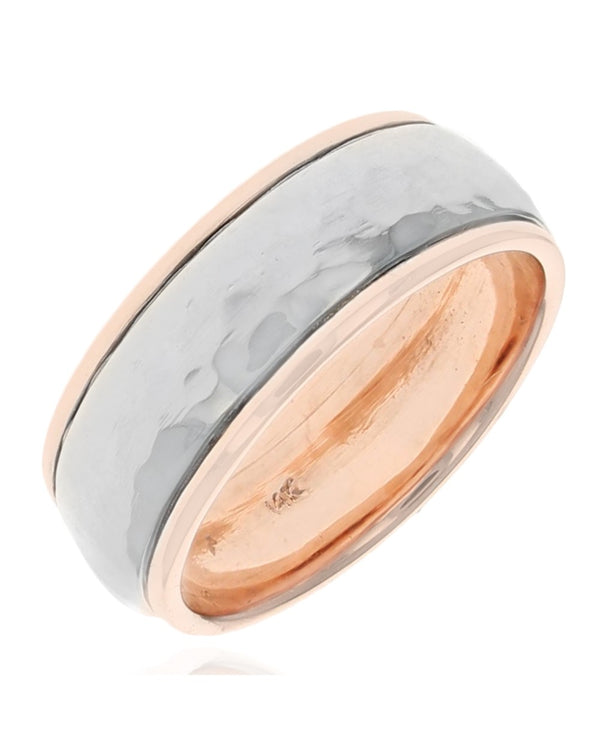 Hammered, Grooved Band Ring