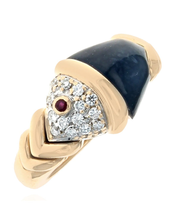 Bvlgari Naturalia Fish Star Sapphire Ring