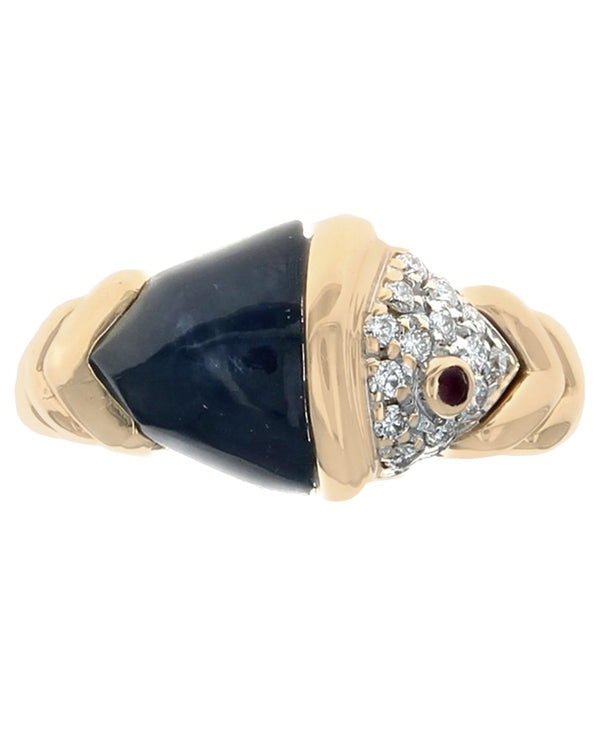 Bvlgari Naturalia Fish Star Sapphire Ring