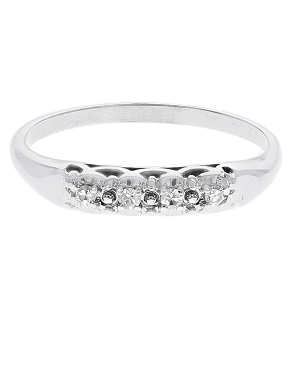 Four Stone Diamond Wedding Ring in White Gold