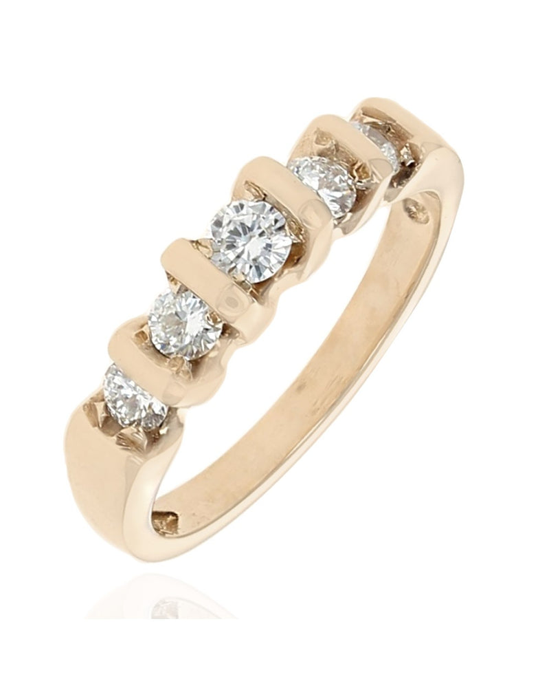Bar Set 5 Stone Diamond Band