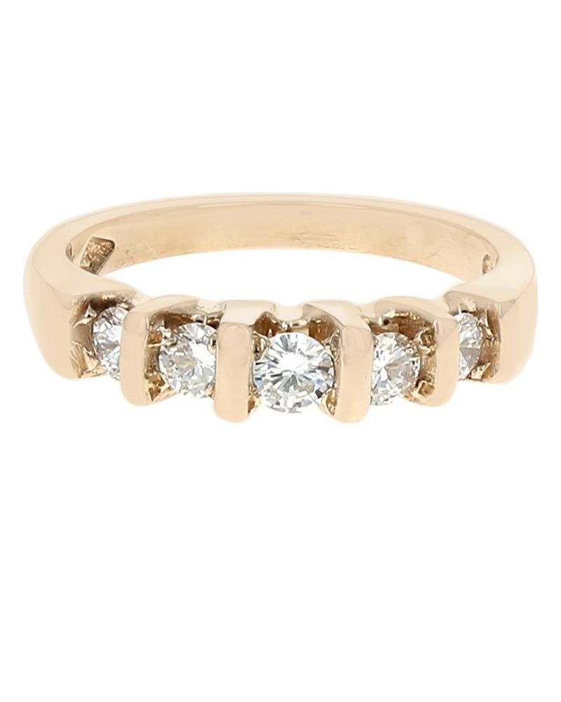 Bar Set 5 Stone Diamond Band