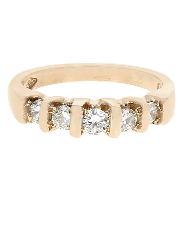 Bar Set 5 Stone Diamond Band