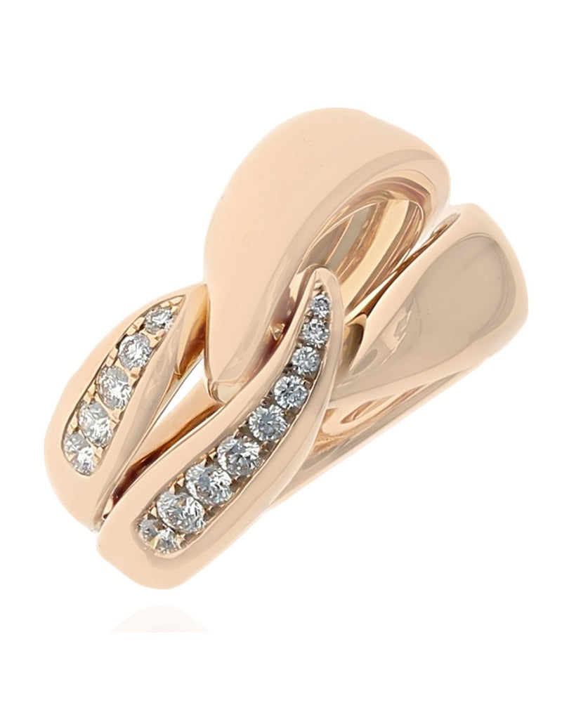 Chopard Diamond Entwined Ring in Rose Gold