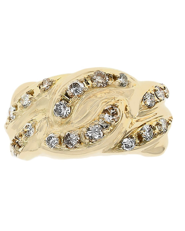 Diamond Chain Motif Tapered Band