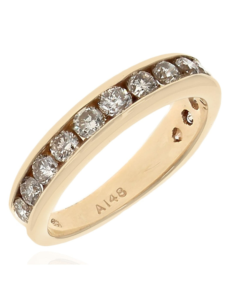 Diamond Wedding Band in Yellow Gold