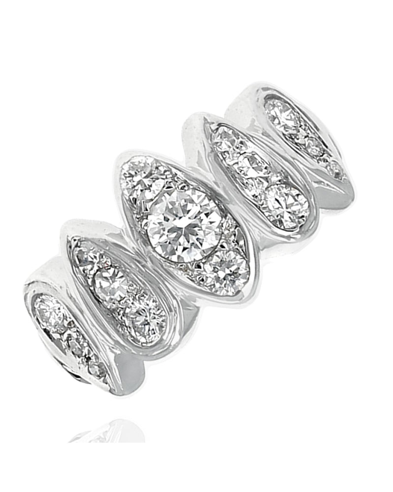 European Diamond Graduated Set Tapered Band