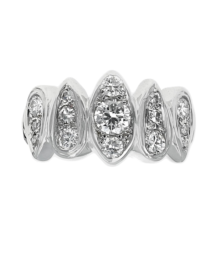 European Diamond Graduated Set Tapered Band
