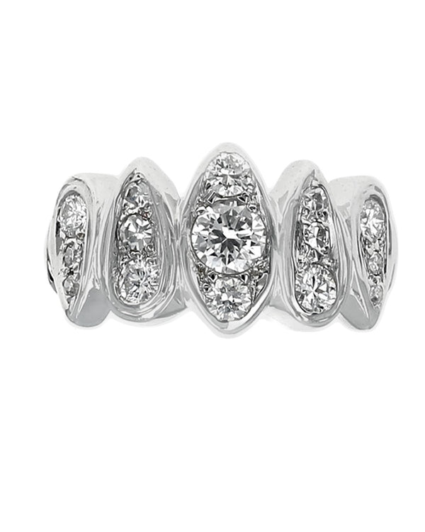 European Diamond Graduated Set Tapered Band