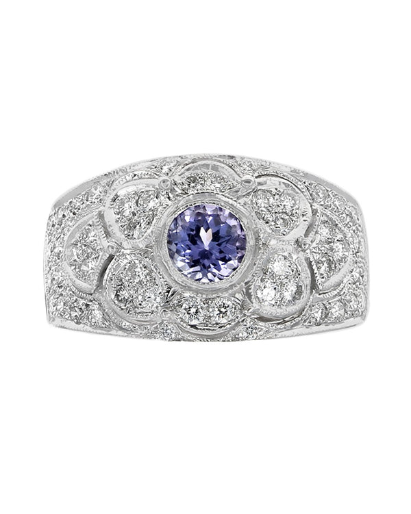 LeVian Tanzanite and Diamond Scalloped Motif Ring