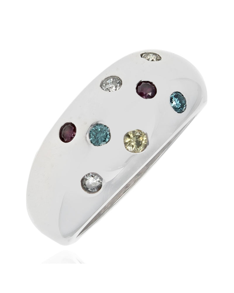 Multi Color Diamond Dome Band