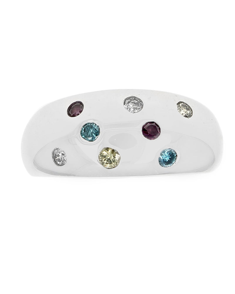 Multi Color Diamond Dome Band