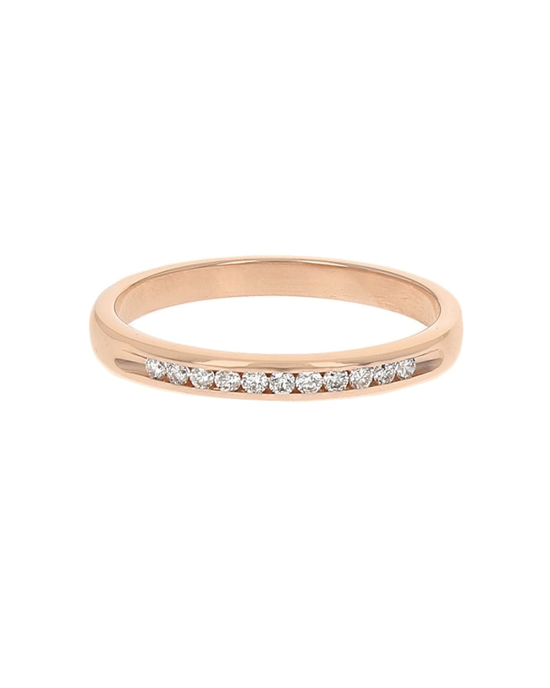 Diamond Wedding Band in Rose Gold