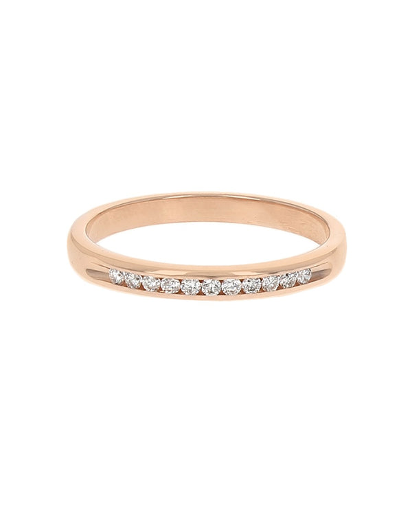 Diamond Wedding Band in Rose Gold