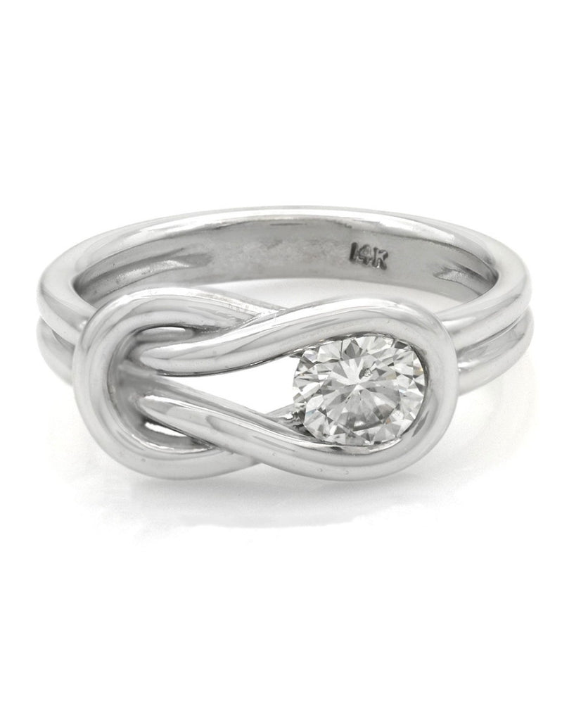 Diamond Solitaire Knot Ring