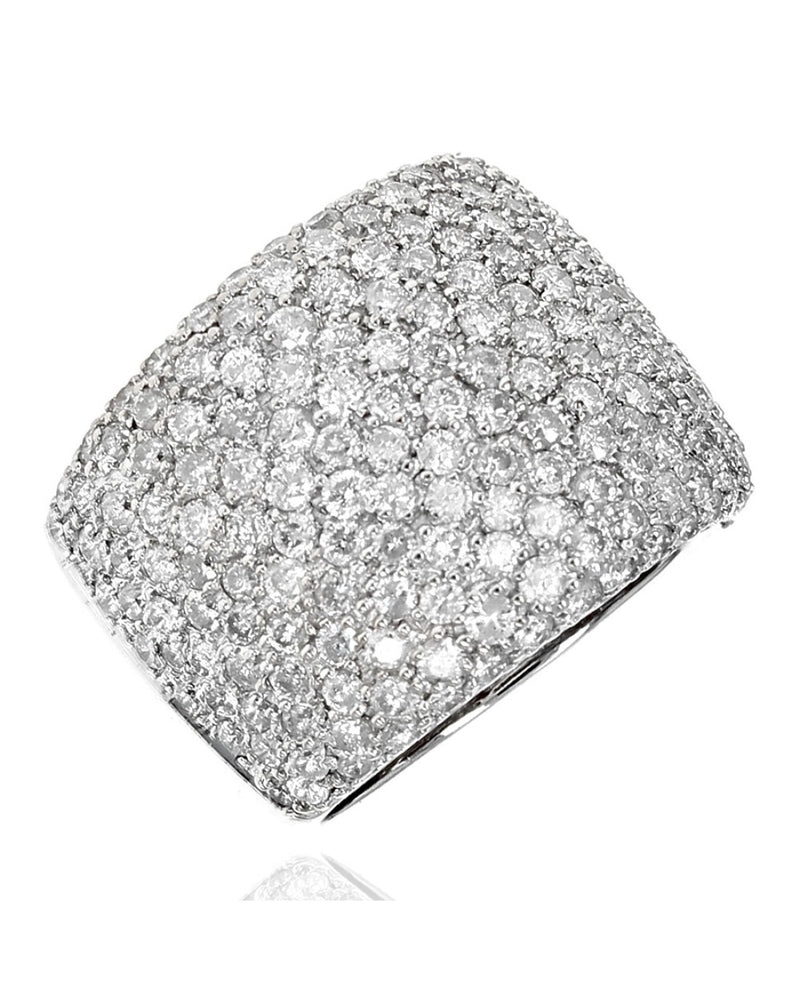 Diamond Pave Wide Tapered Band