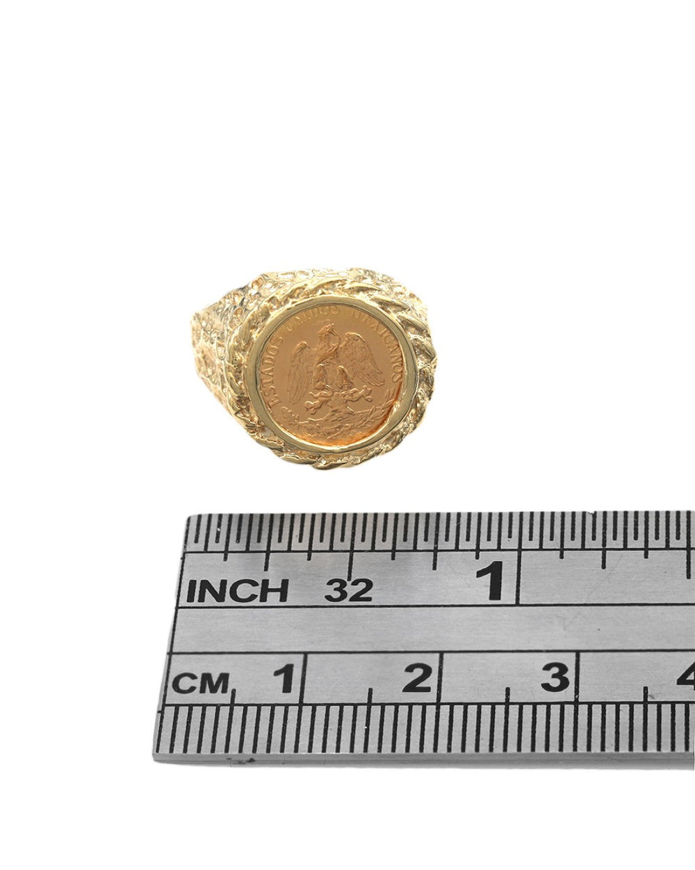 Dos Pesos Coin Nugget Style Ring in Yellow Gold – Marshall