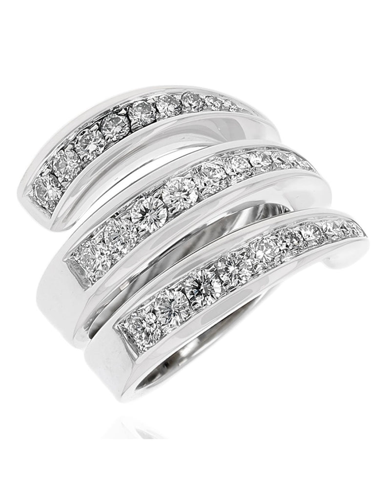 Fred of Paris 3 Row Diamond Wrap Around Ring