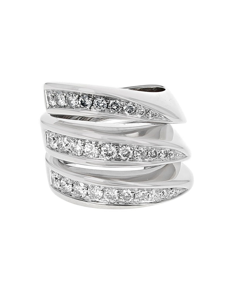 Fred of Paris 3 Row Diamond Wrap Around Ring