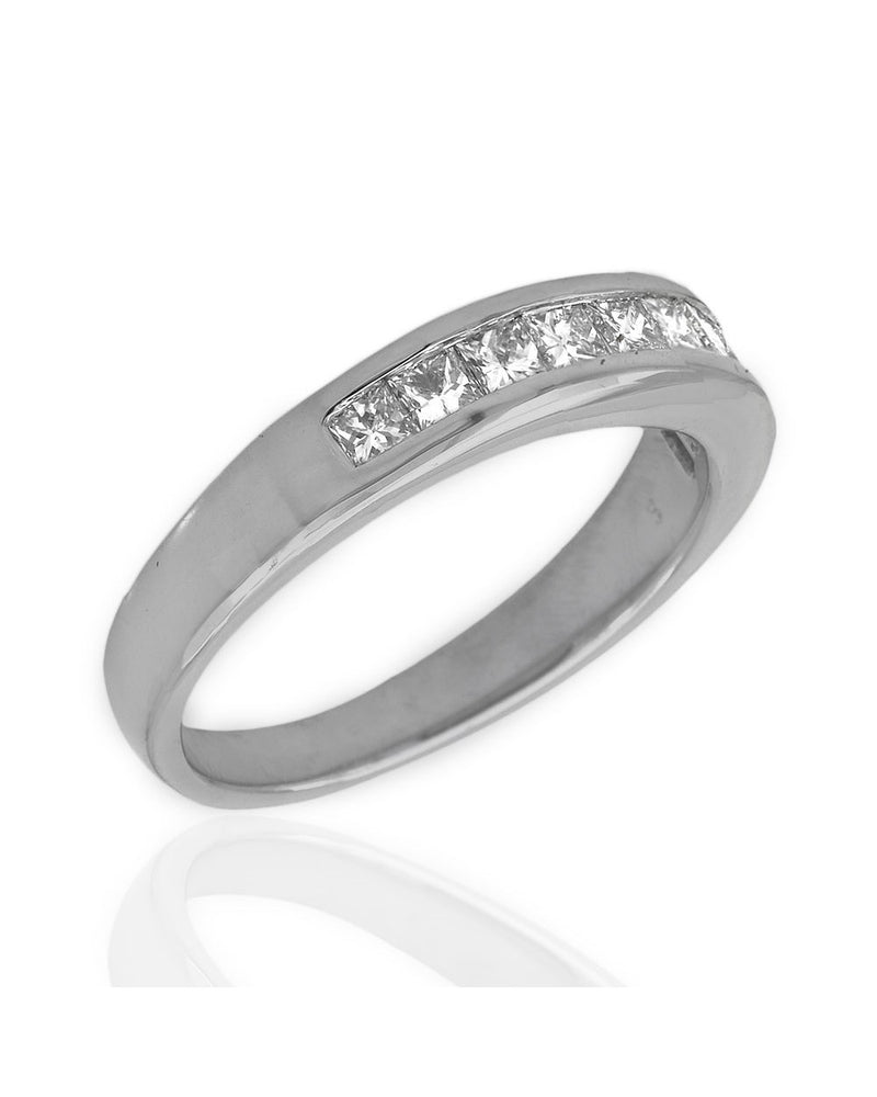 Princess Diamond Band in Platinum