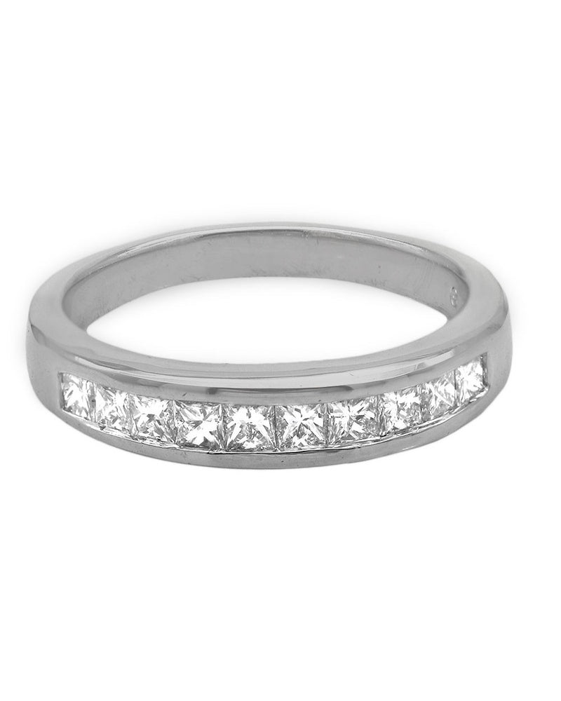 Princess Diamond Band in Platinum