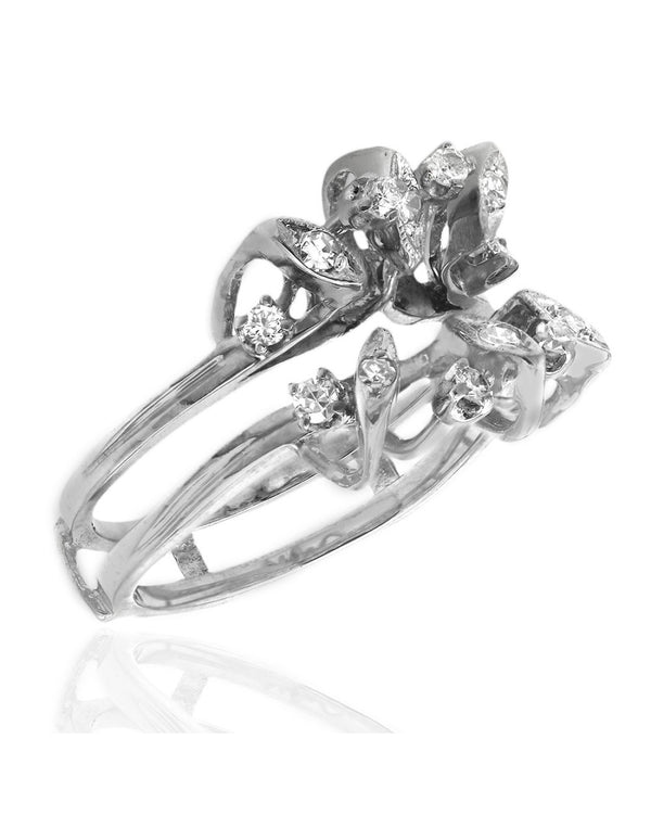 2 Row Diamond Split Shank Ring Guard