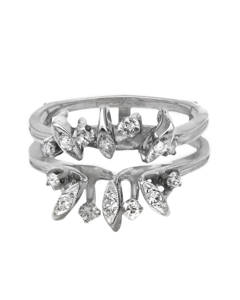 2 Row Diamond Split Shank Ring Guard