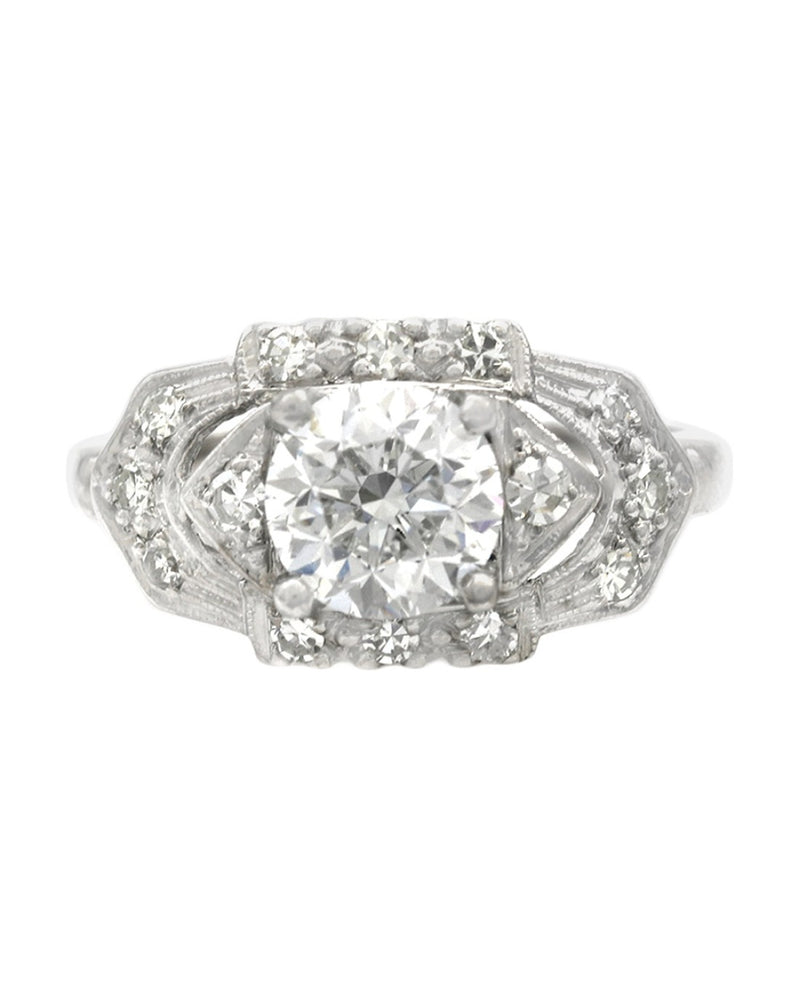 GIA Certified Round Brilliant Cut Diamond Solitaire Ring in Platinum