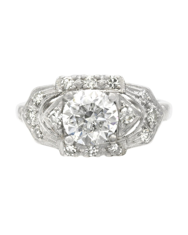 GIA Certified Round Brilliant Cut Diamond Solitaire Ring in Platinum