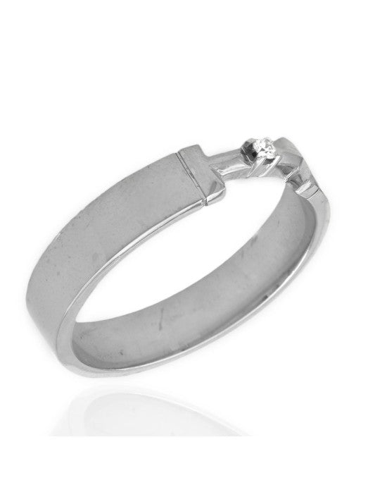 True Diamond Link Ring in White Gold