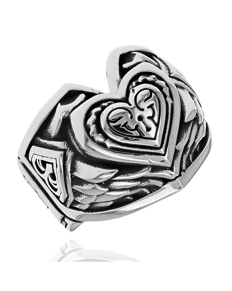 Night Rider Claddagh Ring in Sterling Silver