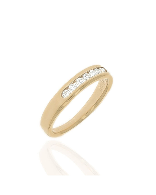 Diamond Wedding Band in Yellow Gold