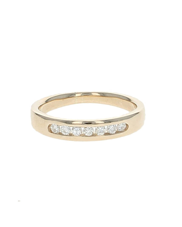 Diamond Wedding Band in Yellow Gold