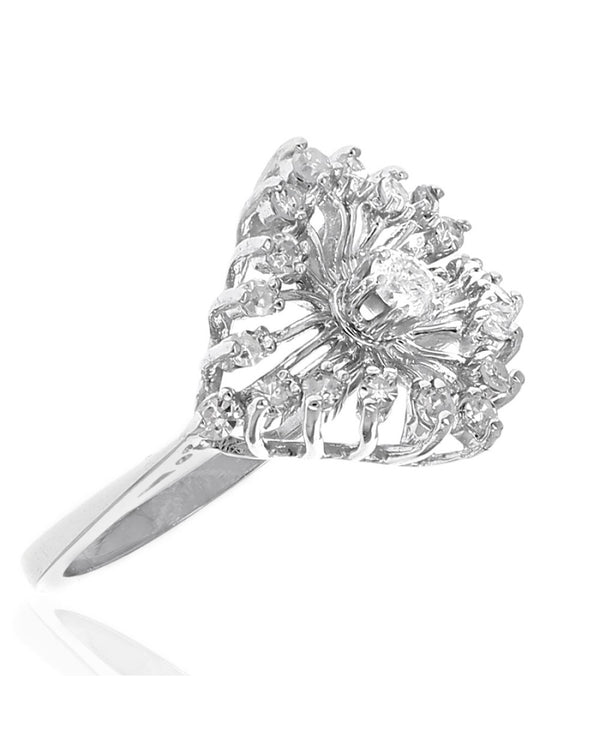 Vintage Diamond Spray Motif Ring