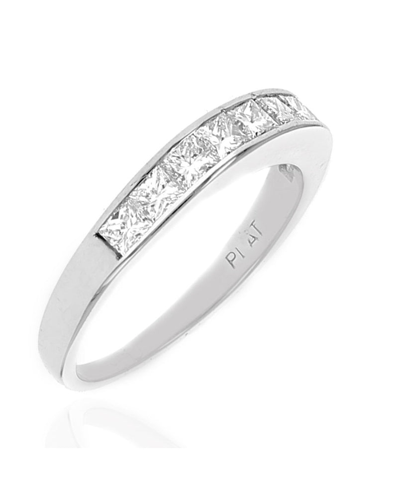 Princess Cut Diamond Band in Platinum