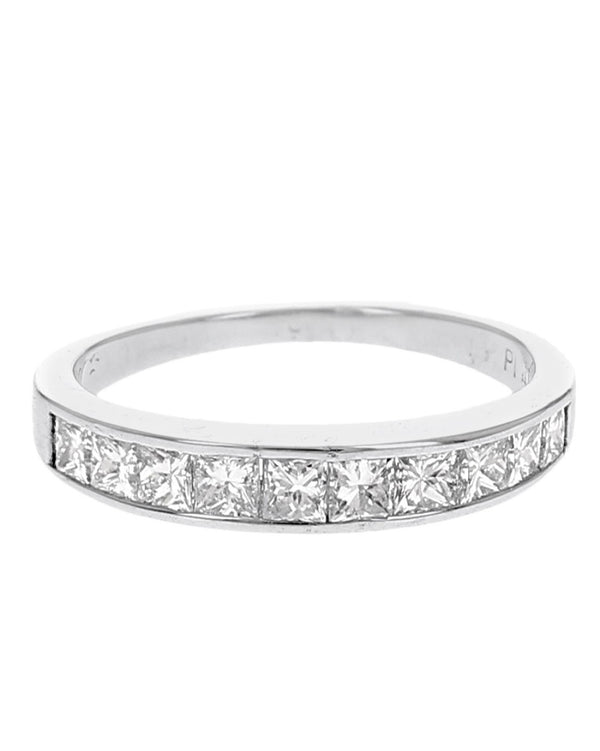 Princess Cut Diamond Band in Platinum