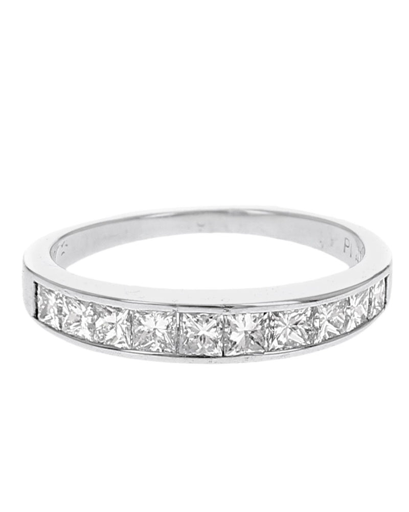 Princess Cut Diamond Band in Platinum