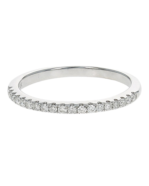 Diamond Thin Band Ring in White Gold