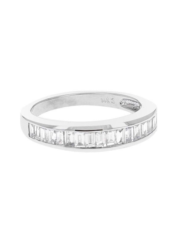 Diamond Tapered Ring in White Gold