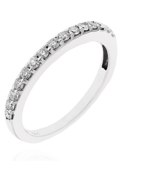 Diamond Band Ring in White Gold