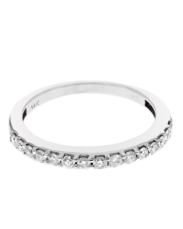 Diamond Band Ring in White Gold